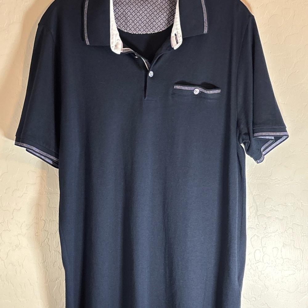 Ted Baker London size 3/ Small men’s black short sleeve Pocket polo